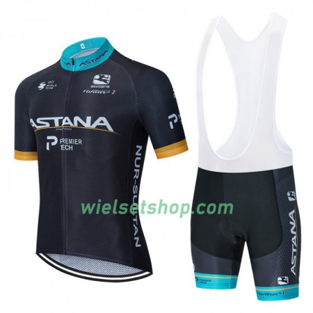 Fietskleding (Fietsshirt + Korte Koersbroek) 2020 Astana Pro Team N002